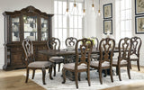 Maylee Dining Table and 8 Chairs in Dark Brown from Ashley - Luna Furniture