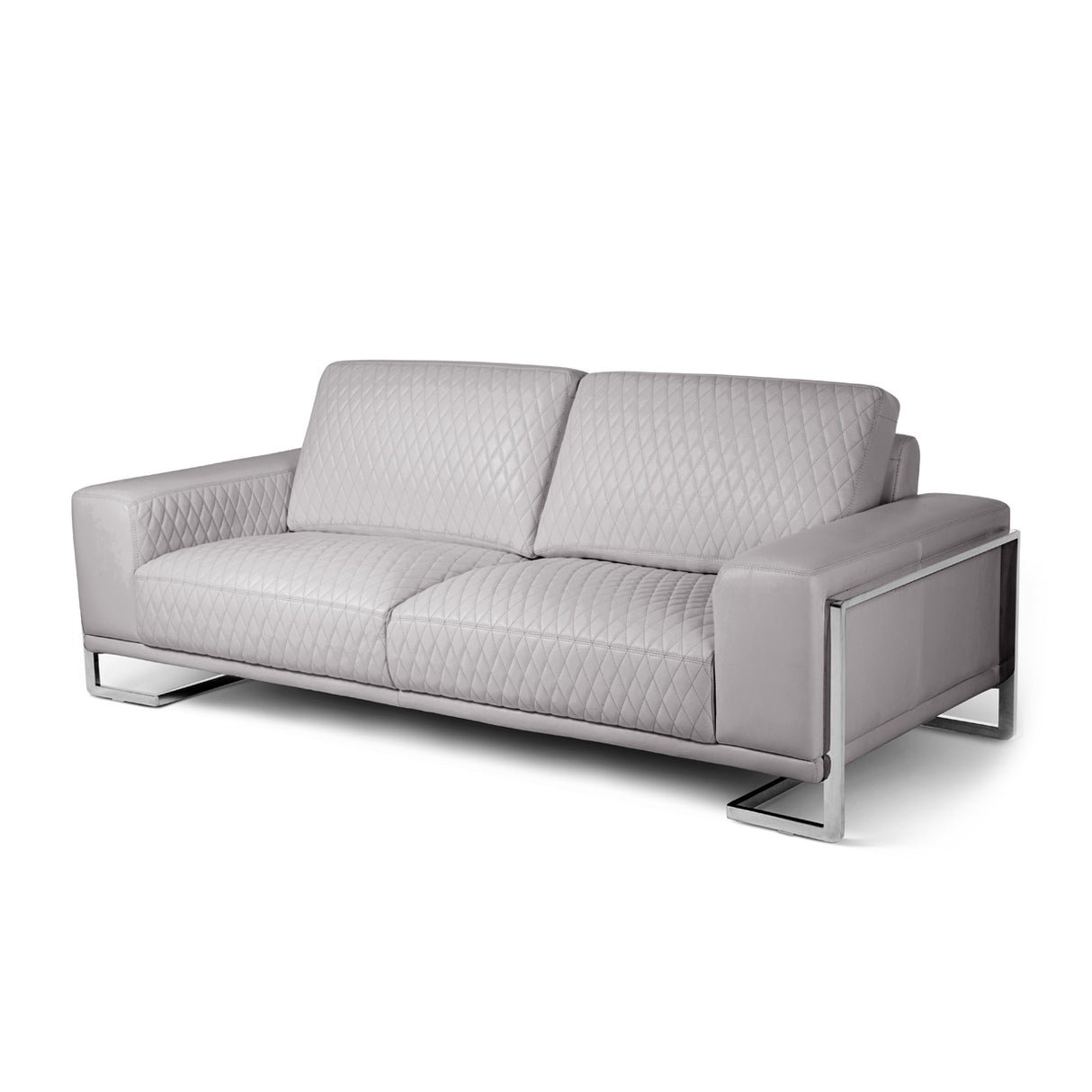 Mia Bella St. Steel Miabella Gianna Sofa L.gray Stainless Steel from Michael Amini - Luna Furniture