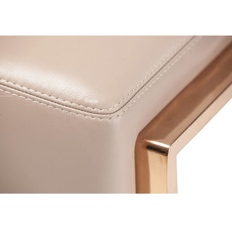 Mia Bella Rosegold Gianna Leather Chair & A Half - Lt. Coffee from Michael Amini - Luna Furniture