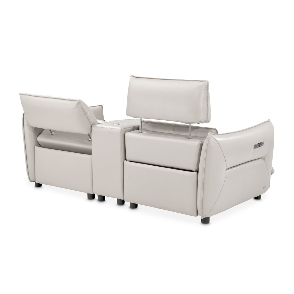 Mia Bella Verona Reclining Loveseat With Storage Console from Michael Amini - Luna Furniture