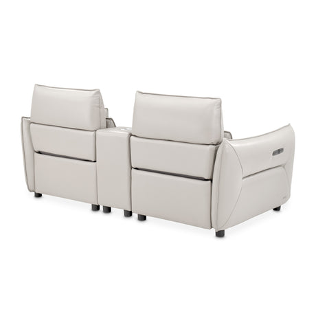 Mia Bella Verona Reclining Loveseat With Storage Console from Michael Amini - Luna Furniture