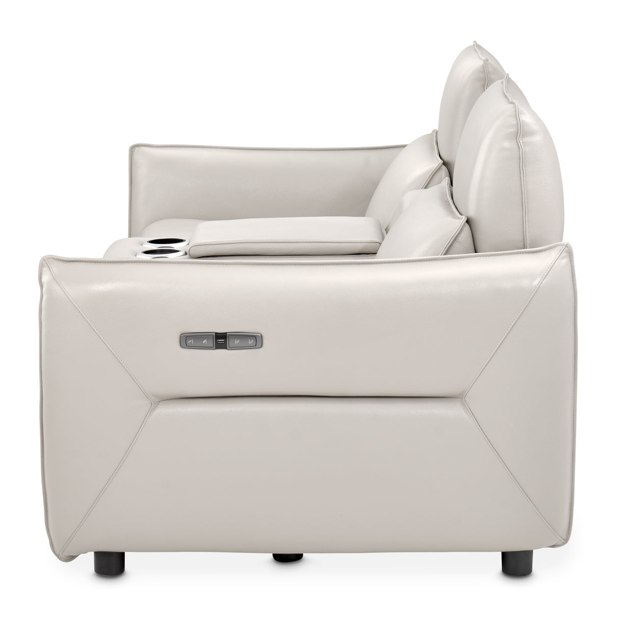 Mia Bella Verona Reclining Loveseat With Storage Console from Michael Amini - Luna Furniture