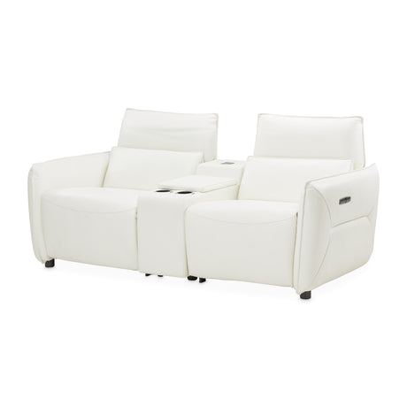 Mia Bella Verona Reclining Loveseat With Storage Console from Michael Amini - Luna Furniture