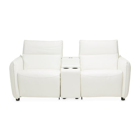 Mia Bella Verona Reclining Loveseat With Storage Console from Michael Amini - Luna Furniture