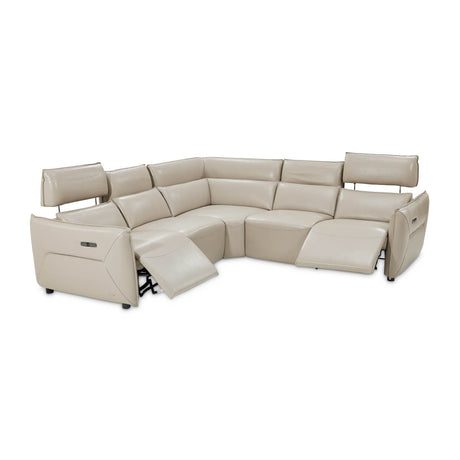 Mia Bella Verona 5pc Sectional Set White-light Gray from Michael Amini - Luna Furniture