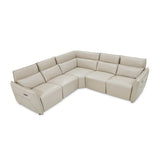 Mia Bella Verona 5pc Sectional Set White-light Gray from Michael Amini - Luna Furniture