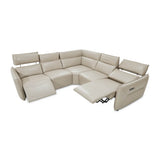 Mia Bella Verona 5pc Sectional Set White-light Gray from Michael Amini - Luna Furniture