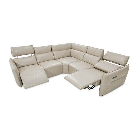 Mia Bella Verona 5pc Sectional Set White-light Gray from Michael Amini - Luna Furniture