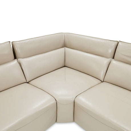 Mia Bella Verona 5pc Sectional Set White-light Gray from Michael Amini - Luna Furniture