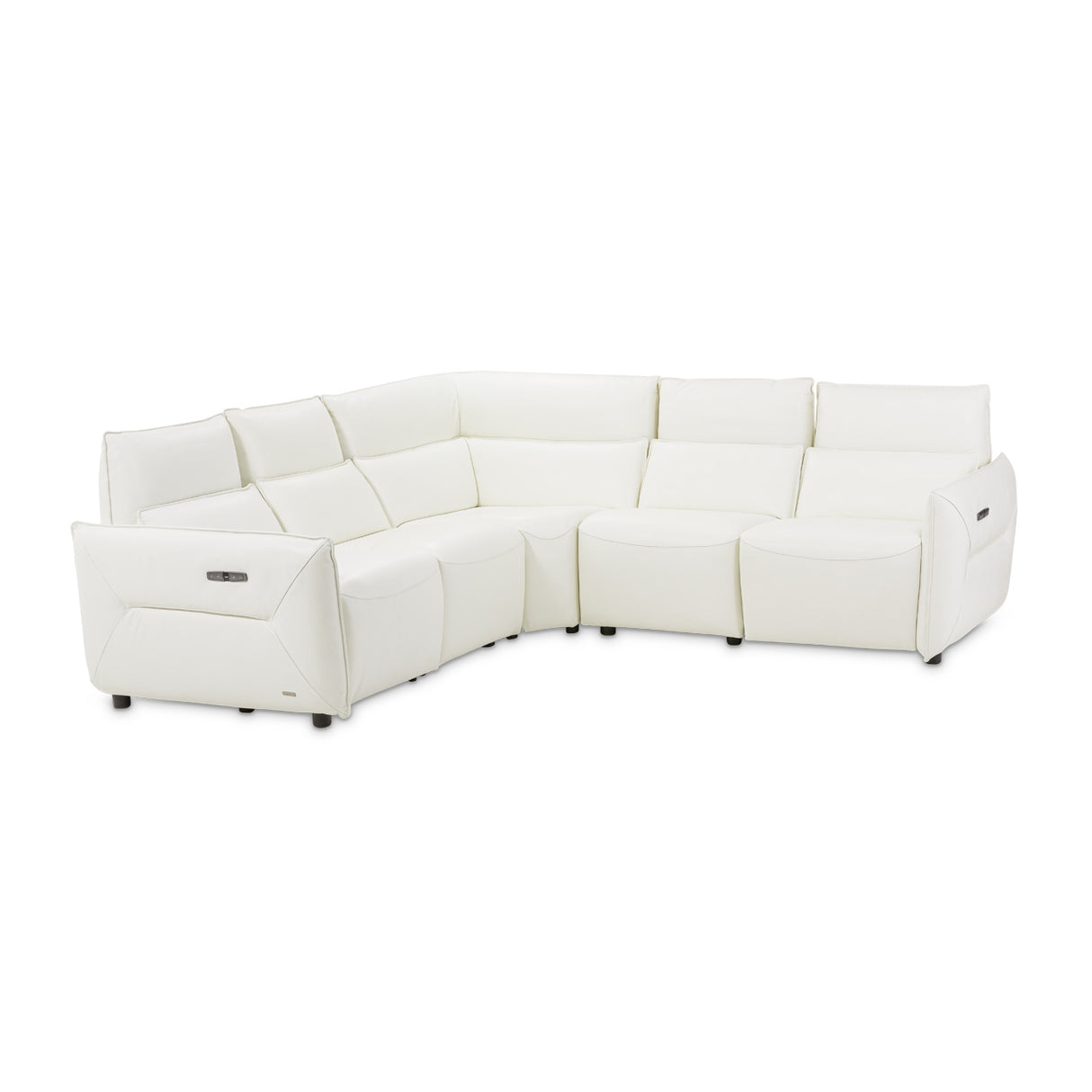 Mia Bella Verona 5pc Sectional Set White-snow White from Michael Amini - Luna Furniture
