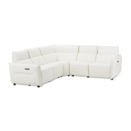 Mia Bella Verona 5pc Sectional Set White-snow White from Michael Amini - Luna Furniture