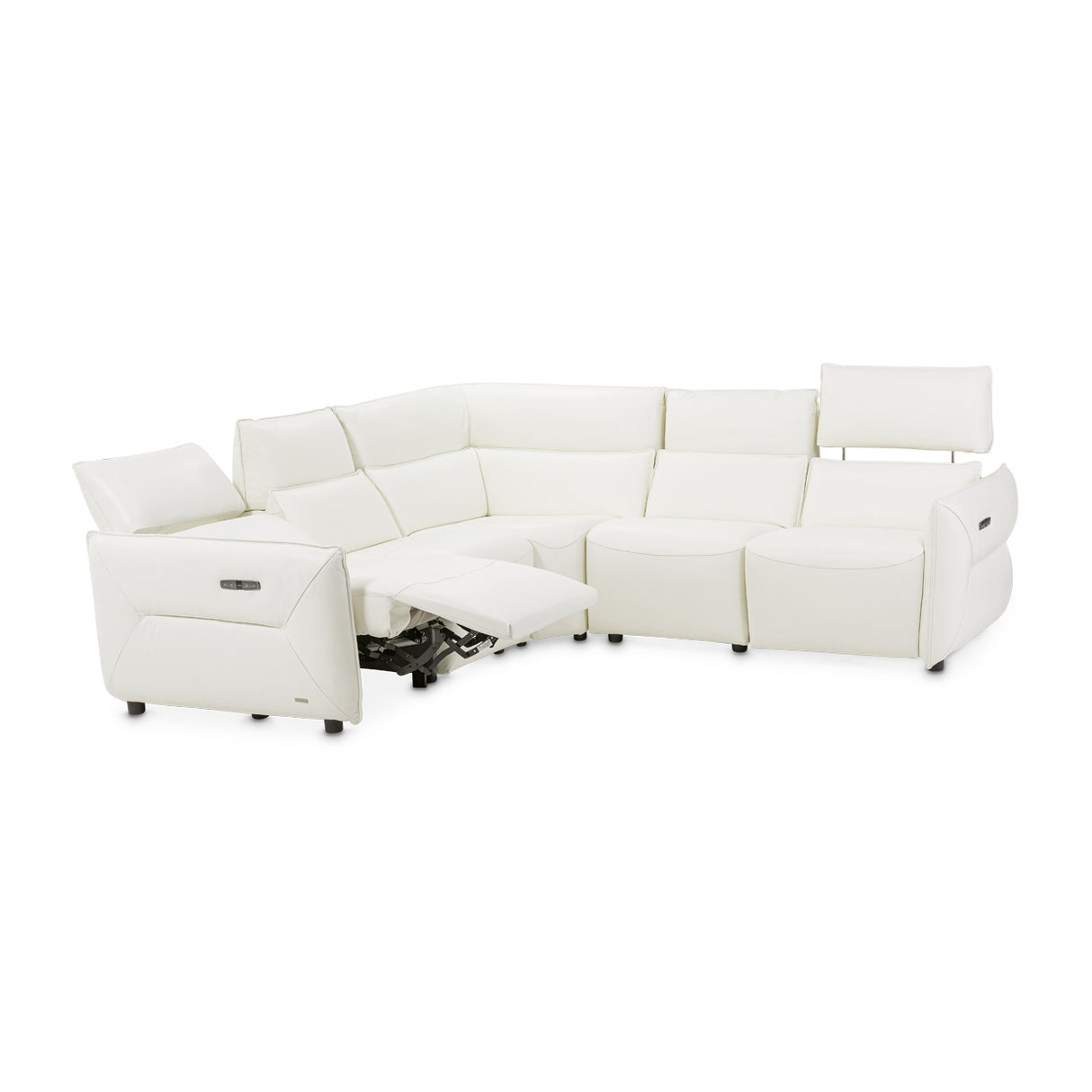 Mia Bella Verona 5pc Sectional Set White-snow White from Michael Amini - Luna Furniture