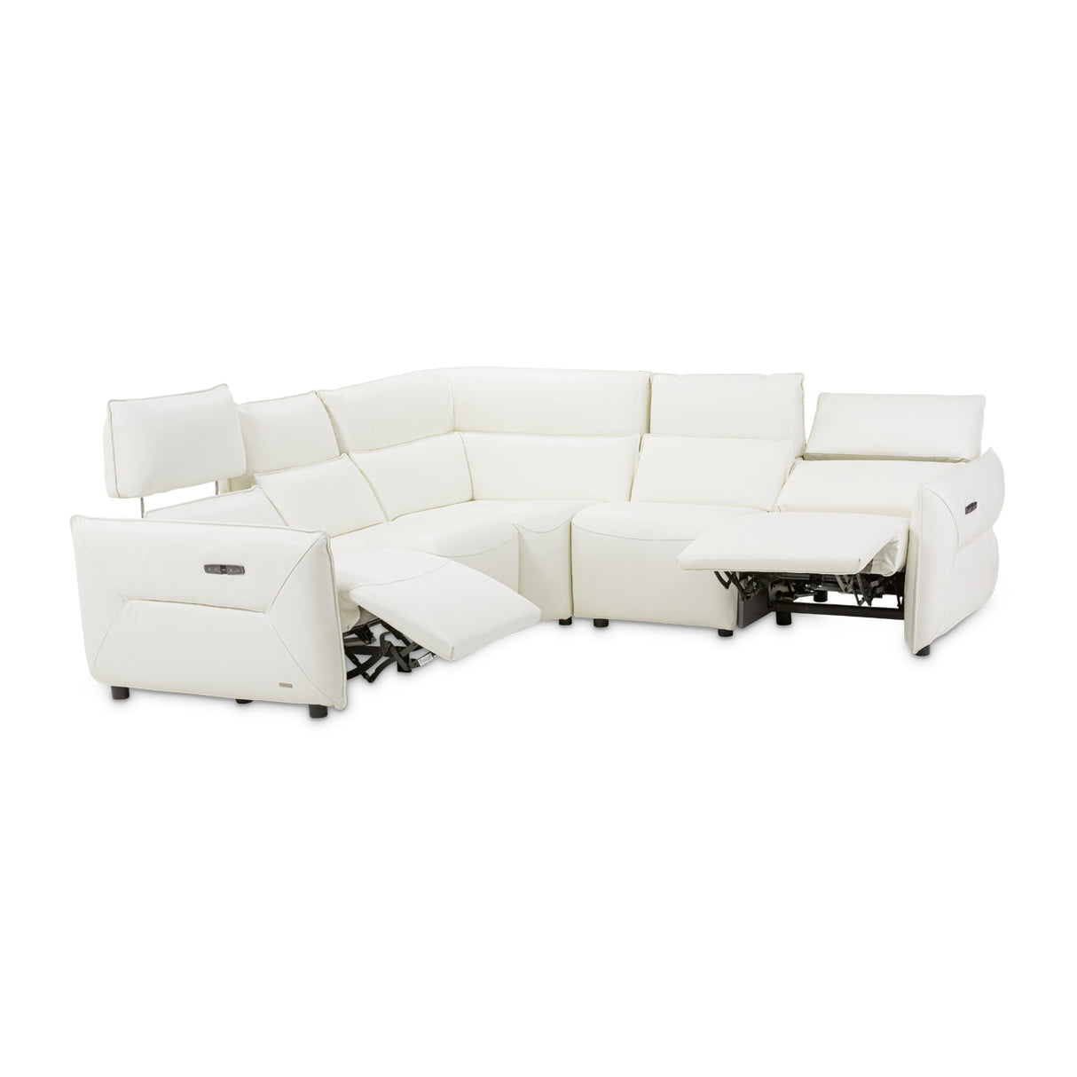 Mia Bella Verona 5pc Sectional Set White-snow White from Michael Amini - Luna Furniture