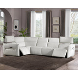 Mia Bella Verona 5pc Sectional Set White-snow White from Michael Amini - Luna Furniture