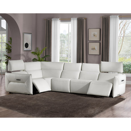Mia Bella Verona 5pc Sectional Set White-snow White from Michael Amini - Luna Furniture