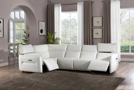 Mia Bella Verona 5pc Sectional Set White-snow White from Michael Amini - Luna Furniture