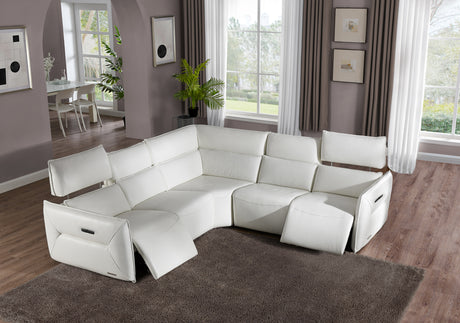 Mia Bella Verona 5pc Sectional Set White-snow White from Michael Amini - Luna Furniture