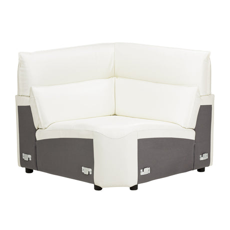 Mia Bella Verona 5pc Sectional Set White-snow White from Michael Amini - Luna Furniture