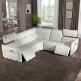 Mia Bella Verona 5pc Sectional Set White-snow White from Michael Amini - Luna Furniture