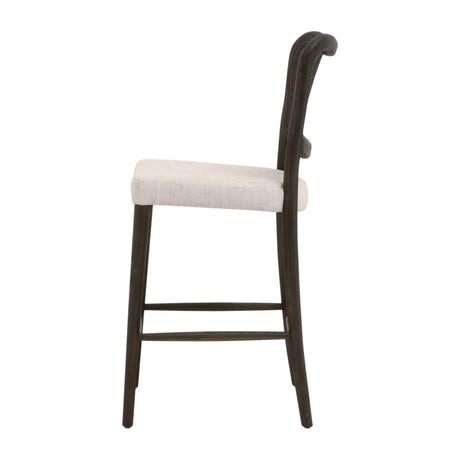 Cela Counter Stool in Bisque, Matte Brown Oak, Matte Brown Cane from Essentials For Living - Luna Furniture