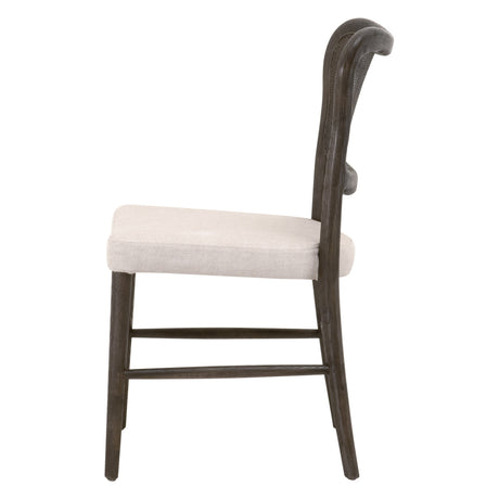 Cela Dining Chair in Bisque, Matte Brown Oak, Matte Brown Cane, Set of 2 from Essentials For Living - Luna Furniture