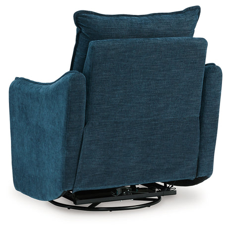 McBurg Navy Swivel Power Recliner from Ashley - Luna Furniture