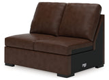 McDowlan Coffee Armless Loveseat from Ashley - Luna Furniture