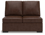McDowlan Coffee Armless Loveseat from Ashley - Luna Furniture
