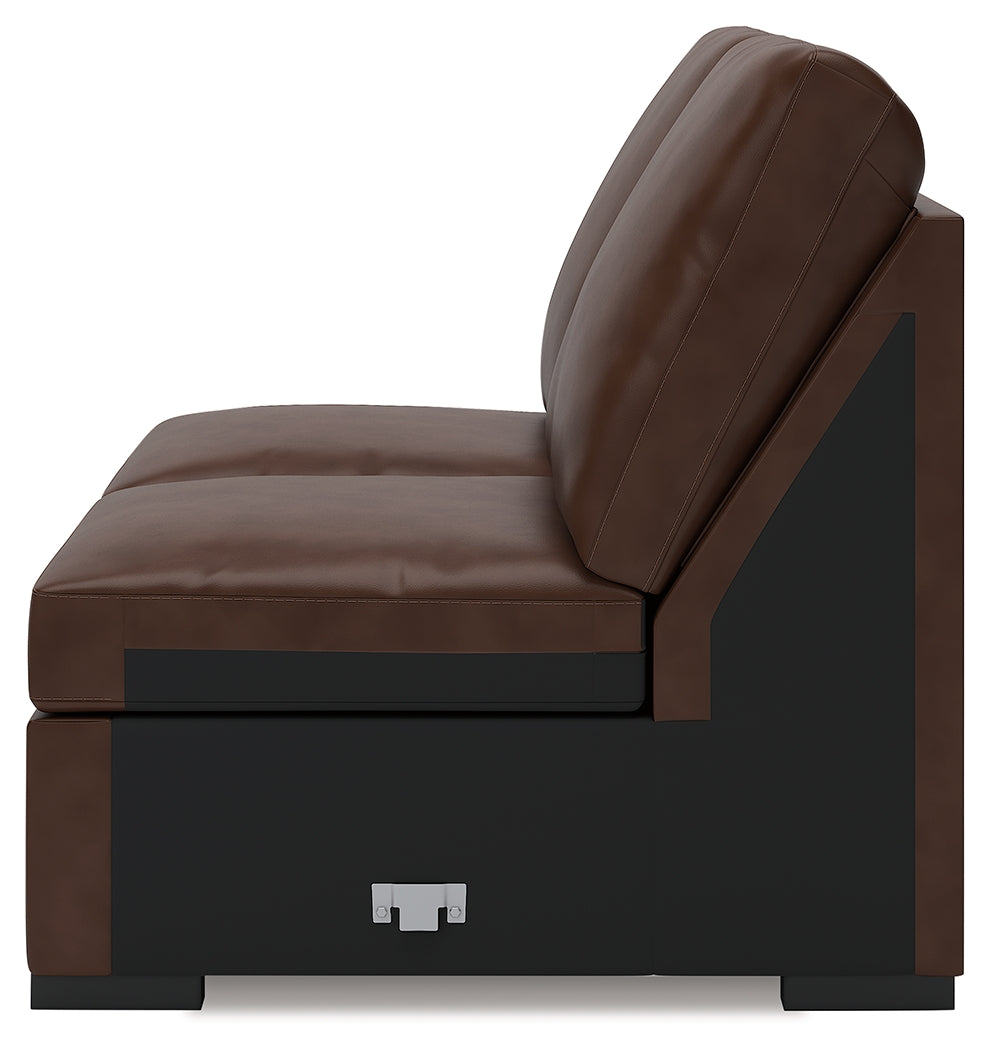 McDowlan Coffee Armless Loveseat from Ashley - Luna Furniture