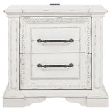 McKinney Vintage White 2-Drawer Nightstand with Dual USB from Coaster - Luna Furniture