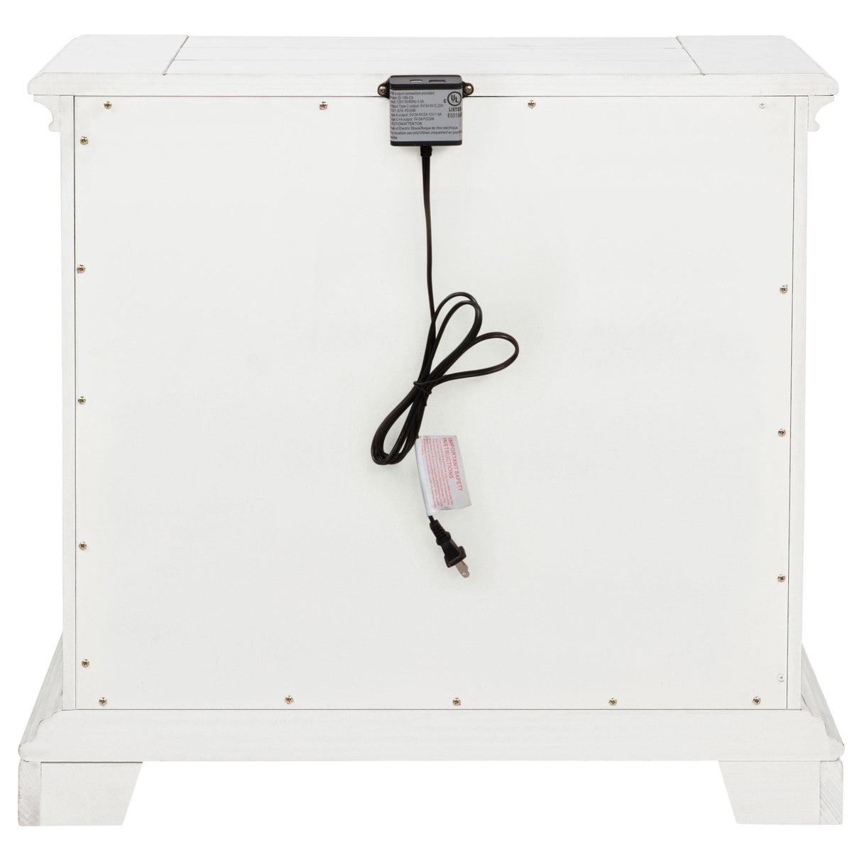 McKinney Vintage White 2-Drawer Nightstand with Dual USB from Coaster - Luna Furniture