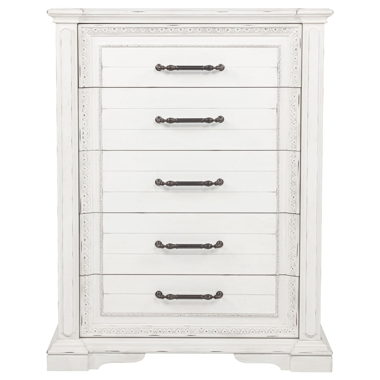 McKinney Vintage White 5-Drawer Bedroom Chest from Coaster - Luna Furniture