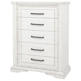 McKinney Vintage White 5-Drawer Bedroom Chest from Coaster - Luna Furniture