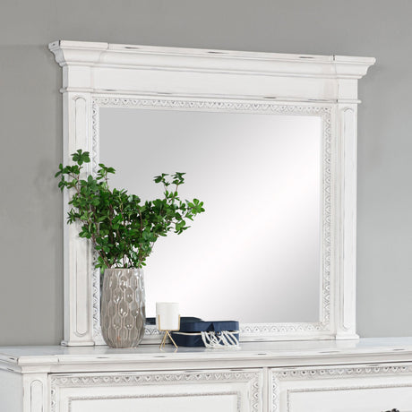McKinney Vintage White Dresser Mirror from Coaster - Luna Furniture