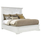 McKinney Vintage White Eastern King LED Light Panel Bed from Coaster - Luna Furniture