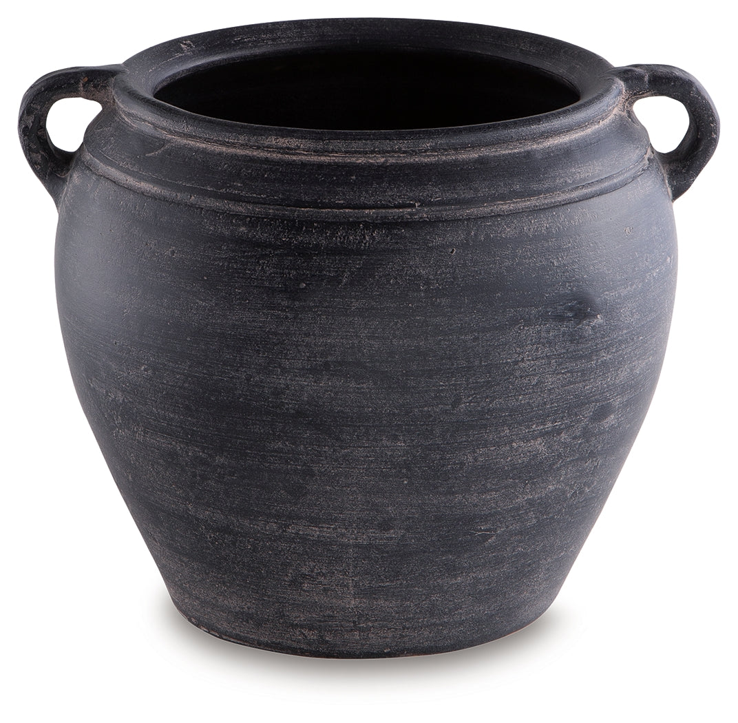 Meadie Distressed Black Vase from Ashley - Luna Furniture
