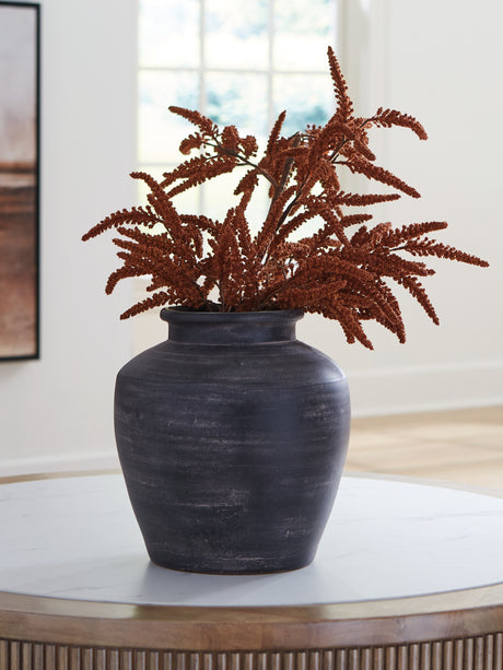 Meadie Distressed Black Vase from Ashley - Luna Furniture
