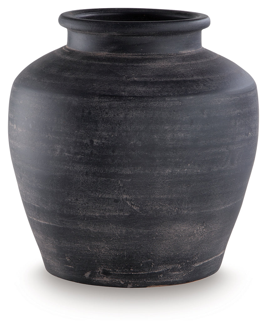Meadie Distressed Black Vase from Ashley - Luna Furniture