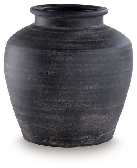 Meadie Distressed Black Vase from Ashley - Luna Furniture