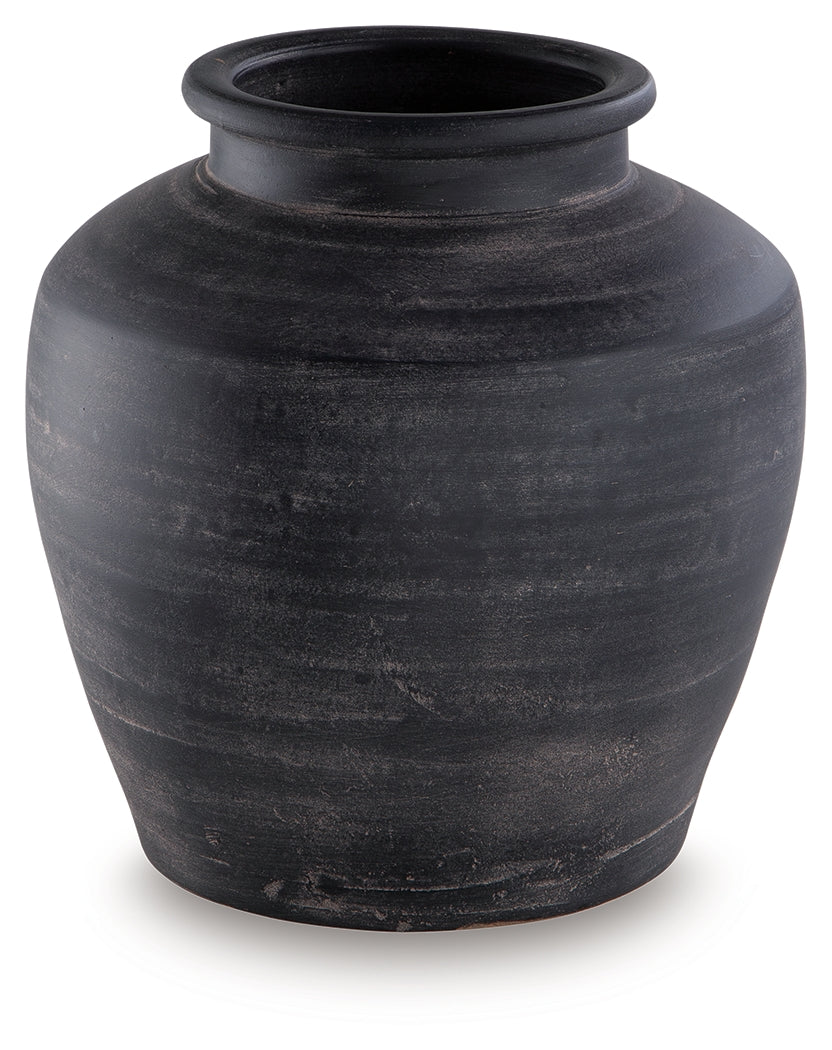 Meadie Distressed Black Vase from Ashley - Luna Furniture