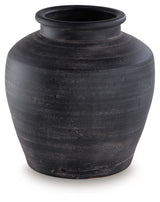 Meadie Distressed Black Vase from Ashley - Luna Furniture