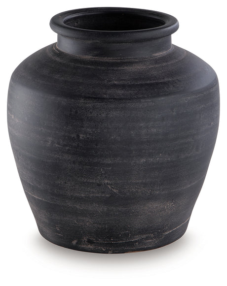 Meadie Distressed Black Vase from Ashley - Luna Furniture