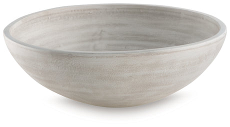 Meadie Distressed White Bowl from Ashley - Luna Furniture