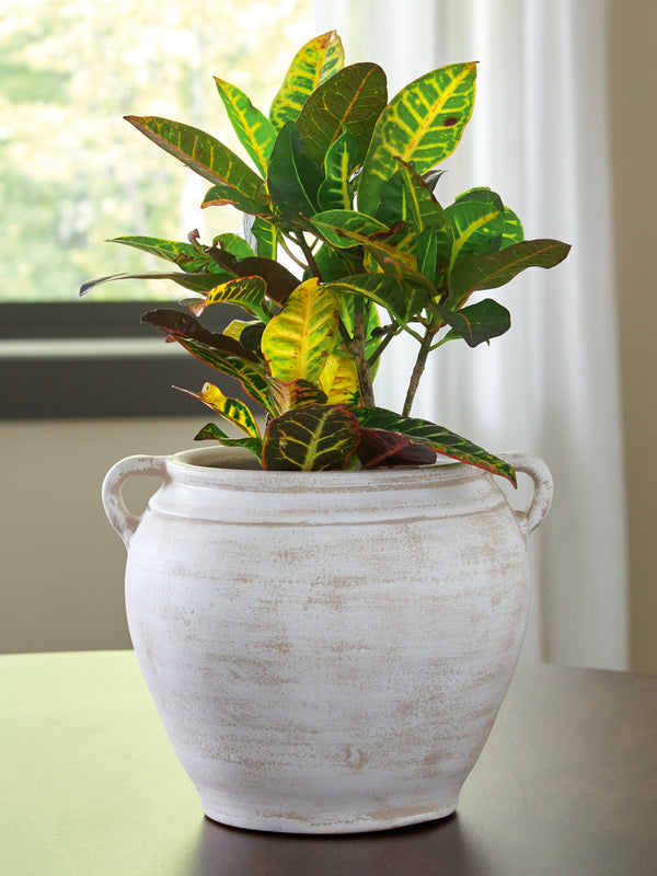 Meadie Distressed White Vase