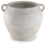 Meadie Distressed White Vase from Ashley Furniture - Luna Furniture