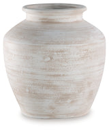 Meadie Distressed White Vase from Ashley Furniture - Luna Furniture