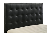 Medley Black Genuine Leather Queen Panel Platform Bed from Coaster - Luna Furniture