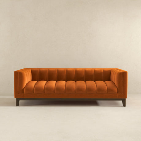 Jersey Orange Velvet Sofa from Ashcroft Furniture - Luna Furniture