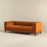 Jersey Orange Velvet Sofa from Ashcroft Furniture - Luna Furniture