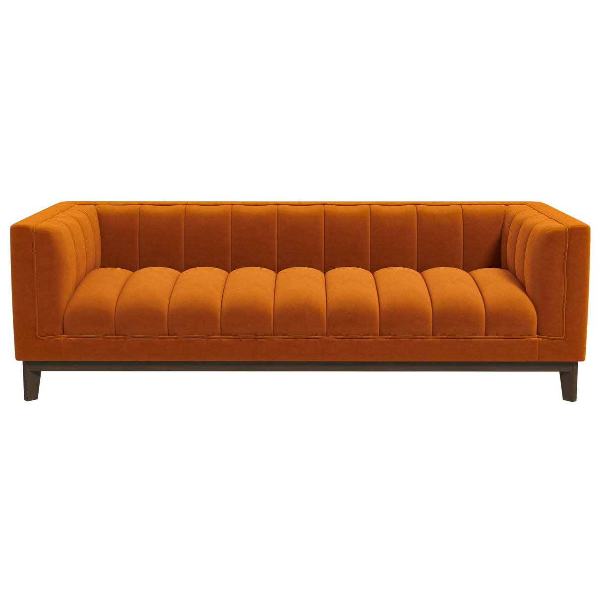 Jersey Orange Velvet Sofa from Ashcroft Furniture - Luna Furniture